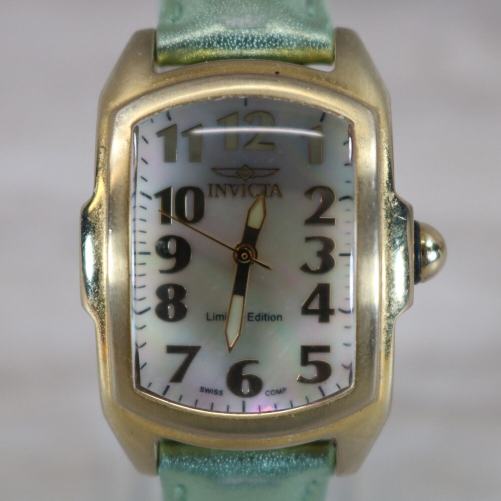 Invicta Lupah 5168 Women's Watch – Pre-Owned, Gold Tone, Rectangular 215